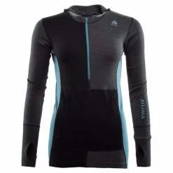 Aclima WarmWool Hood Sweater W/zip W Marengo/ Bitter Chocolate/ Burnt Ochre